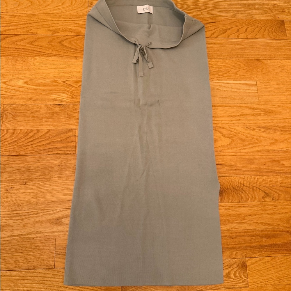 Eucalyptus Maternity Pencil Skirt with Tie Detail